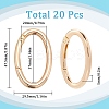 20Pcs Alloy Spring Gate Rings PALLOY-SC0010-53B-G-2