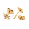 Rhinestone Flower Stud Earrings with 316 Surgical Stainless Steel Pins EJEW-A081-10G-04-2