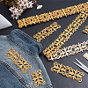Sew on Ethnic Style Embroidery Flower Polyester Hollow Lace Ribbons OCOR-WH0109-343A-4