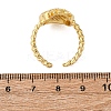 Brass Micro Pave Cubic Zirconia Adjustable Open Cuff Rings for Women RJEW-A072-01A-G-5