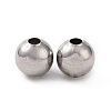 Non-Tarnish 304 Stainless Steel Round Beads X-STAS-F285-01P-2