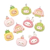 Fruits Theme Opaque Resin Pendants RESI-Z047-02P-1