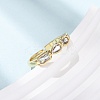 Adjustable Brass Micro Pave Cubic Zirconia Finger Rings for Women RJEW-K264-03G-2