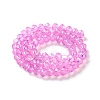 Baking Paint Transparent Glass Beads Strands DGLA-A034-J8MM-D05-2
