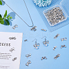 80Pcs 8 Styles Tibetan Style Zinc Alloy Connector Charms FIND-DC0007-21-5