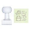 Clear Acrylic Soap Stamps DIY-WH0445-010-1