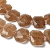 Natural Gold Strawberry Quartz Beads Strands G-H078-B15-01-4