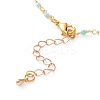 Faceted Round Natural Amazonite Beaded Necklaces NJEW-JN03215-03-3