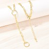 Brass 8 Link Chain Y Lariat Necklaces NJEW-H087-02G-1