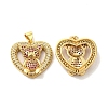 Brass Micro Pave Cubic Zirconia Pendants KK-A180-06G-1