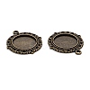 Tibetan Style Alloy Pendant Cabochon Settings TIBE-T003-08AB-NR-2