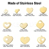 50Pcs 10 Styles 201 Stainless Steel Charms STAS-CJ0002-23-2