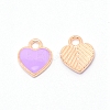 Light Gold Plated Alloy Enamel Charms ENAM-WH0052-01D-1