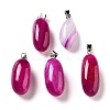 Natural Agate Dyed Pendants G-Q016-03E-1