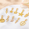 40Pcs 10 Styles Alloy Pendant Decorations HJEW-LP00002-3