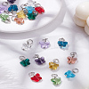 20Pcs 10 Colors Faceted Transparent Glass Charms GLAA-LP0001-18-1