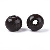 Spray Painted Round Natural Schima Wood Beads WOOD-A018-8mm-12-2