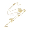Bohemian Summer Beach Style 18K Gold Plated Shell Shape Initial Pendant Necklaces IL8059-22-2
