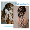 6Pcs 2 Colors Lace Bowknot Polyester Alligator Hair Clips PHAR-FH0001-05-6