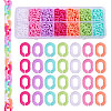 560Pcs 7 Colors Opaque Acrylic Linking Rings MACR-CA0001-41-1