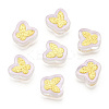 Electroplate Transparent Handmade Lampwork Beads LAMP-Q032-04E-1