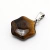 Natural Tiger Eye Pendants G-WH0006-23P-1