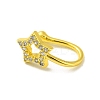 Clear Cubic Zirconia Hollow Star Clip on Nose Ring AJEW-F059-17G-3