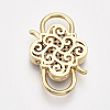 Golden Plated Brass Micro Pave Cubic Zirconia Clasps ZIRC-S061-133-3