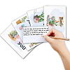 SUPERDANT Rectangle with Mixed Plant Pattern Thank You Theme Cards DIY-SD0001-07-3