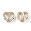 Transparent Spray Painted Glass Beads GLAA-N035-02-D01-3