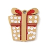 Christmas Theme Ion Plating(IP) 304 Stainless Steel Enamel Charms STAS-Z083-08G-05-1