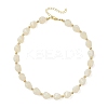 Two Tone Acrylic Twist Beaded Necklaces NJEW-JN05840-01-4