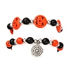 2Pcs Glass & Synthetic Turquoise Beads Stretch Bracelets BJEW-JB12483-03-3