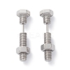 Non-Tarnish 304 Stainless Steel Screw Bolt Ear Taper Stretcher for Woman Men EJEW-F312-08P-1