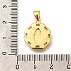 Religion Themed Rack Plating Brass Micro Pave Cubic Zirconia Pendants KK-L226-007G-22-3