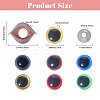 140Pcs 7 Colors Half Round Plastic Craft Safety Eyes & Eyelid Sets DIY-GL0005-17-2