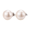 Valentine Presents for Her 925 Sterling Silver Ball Stud Earrings EJEW-D029-9mm-2-1