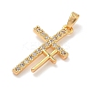 Brass Micro Pave Cubic Zirconia Pendants KK-A281-26G-G-2