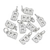 SHEGRACE Brass Micro Pave Clear Cubic Zirconia Pendants XGRQ29042-394P-B-1