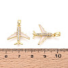 Brass Micro Pave Cubic Zirconia Pendants KK-T073-60A-G-3
