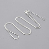 Brass Square Snake Chain Necklace Making MAK-T006-10B-S-1