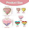 20Pcs 5 Style Zinc Alloy Enamel Pendants ENAM-TA0001-45-3