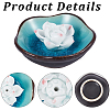 1Pc Lotus Porcelain Incense Burners Holder AJEW-DJ0002-27-6