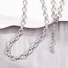 304 Stainless Steel Cable Chains Bracelet & Necklace Jewelry Sets SJEW-L199-01P-2