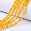 Electroplate Glass Beads Strands X-EGLA-A034-T6mm-B01-1