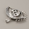 Alloy Rhinestone Hang Snap Base Big Pendants FIND-WH0111-238-2