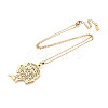 304 Stainless Steel Pendant Necklaces NJEW-T018-54G-3