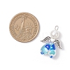 Glass Enamel Beads Pendants PALLOY-JF04137-02-3