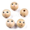 Unfinished Natural Wood Beads X-WOOD-T019-31-A-22mm-1