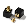 Natural Obsidian Perfume Bottle Pendants G-Z039-04G-03-2